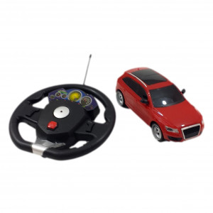 Masina Audi Q7, Fata-Spate-Stanga-Dreapta, Volan inclus, RC 1:18, rosu - Img 9