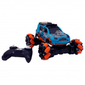 Masina RC 1:14 Face Drifturi si Rasucire, Merge lateral, Roti speciale, Viteza 2.4G, Albastra - Img 3