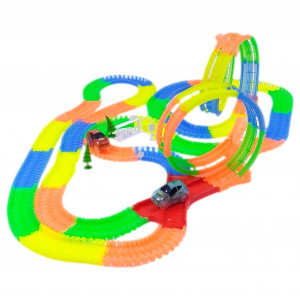 Pista flexibila Glow in the dark 528 Piese Neon lumineaza in intuneric - Img 4