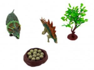 Set 2 Figurine Dinozauri, Aspect Realist, Accesorii Jurassic World, accesoriu oua dinozaur - Img 4
