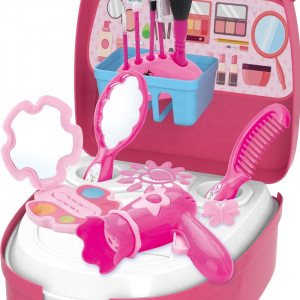 Set de Infrumusetare Pentru Fetite, Mini Rucsac Panda, Include 22 Accesorii, cu Maner Pentru Transport, Roz - Img 3