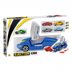 Set Masinute, Jucarie baieti lansator de masinute, 5 masinute incluse, multicolor - Img 2