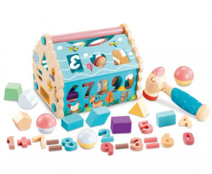 Joc Educativ, Cub cu Sortator de Forme, Multicolor - Img 12