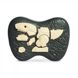 Jucarie interactiva Dinozaur Raptor Gigant cu telecomanda RC, 2.4 Ghz, sunete si lumini, Maro, 49x21x17 cm - Img 5