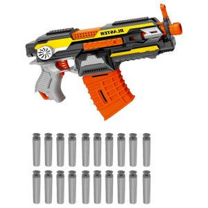 Pistol jucarie cu sunete si lumini, 20 gloante, multicolor - Img 2