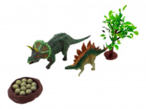 Set 2 Figurine Dinozauri, Aspect Realist, Accesorii Jurassic World, accesoriu oua dinozaur - Img 1