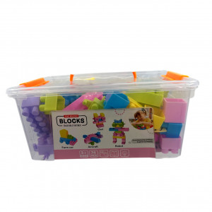 Set Cuburi pentru Construit "Universul printeselor", 74 piese, multicolor - Img 12