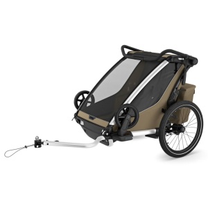 Carucior multisport double Thule Chariot Cross 2, Faded Khaki - Img 1