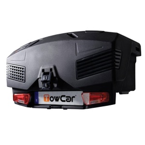 Cutie portbagaj pe carligul de remorcare TowBox Evo, Urban Negru - Img 1