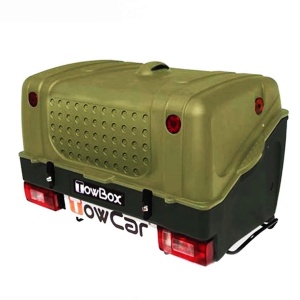 Cutie portbagaj pe carligul de remorcare Towbox V1 Verde