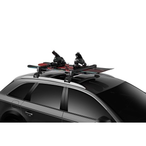 Suport 6 perechi schiuri Thule SnowPack Black 7326 cu prindere pe bare transversale aluminiu cu profil T - Img 2