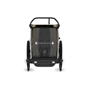 Carucior multisport double Thule Chariot Cross 2, Faded Khaki - Img 2