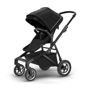 Carucior Thule SLEEK Cadru Negru si Copertina Neagra - Img 1