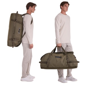 Geanta voiaj duffel, Thule, Chasm, 90L, Deep khaki - Img 3