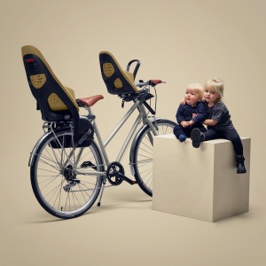 Scaun pentru copii, cu montare pe bicicleta in fata - Thule Yepp 2 Mini Front mounted, Nutria Green - Img 6