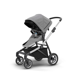 Carucior Thule SLEEK Cadru Gri si Copertina Grey Melange - Img 1