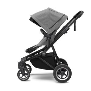 Carucior Thule SLEEK Cadru Negru si Copertina Gray Melange - Img 2