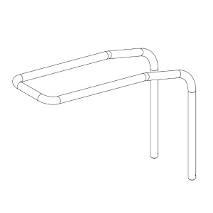 THULE 1500052858 Metal bar - Thule frame mounted child bike seats