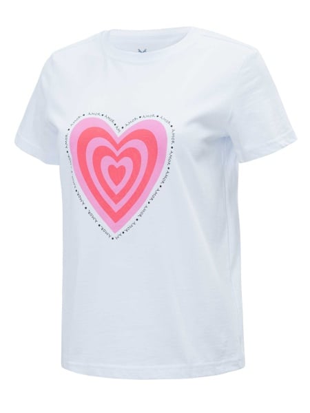 BRILLE | Тениска PINK HEARTS, бял