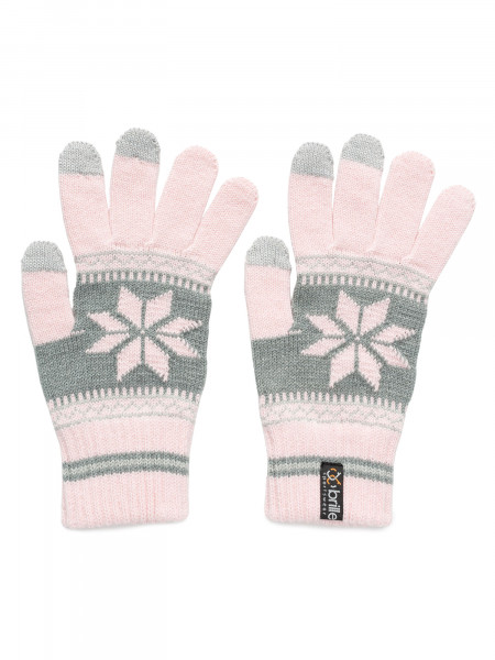 BRILLE | Дамски зимни ръкавици, РОЗОВ