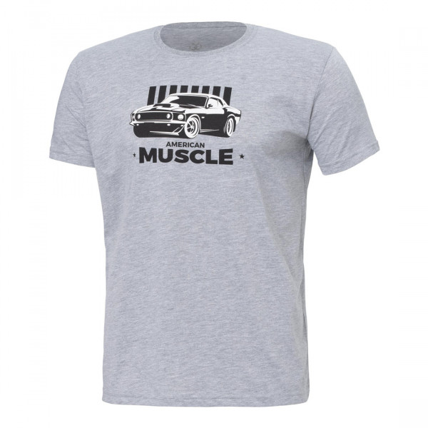 BRILLE | Мъжка тениска American Muscle, Сив
