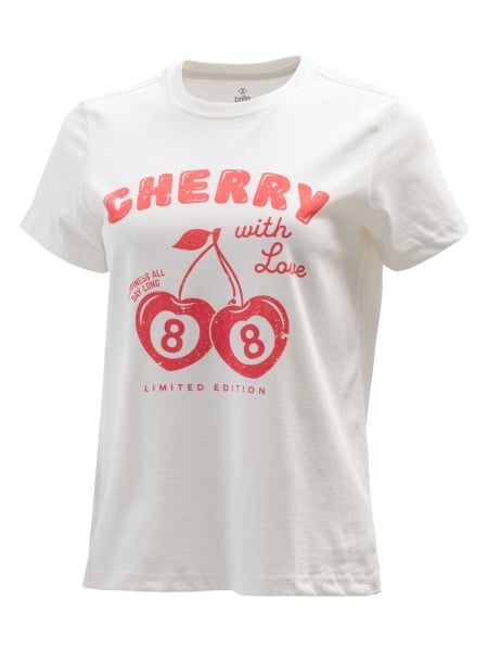 BRILLE | Тениска CHERRY LOVE, бял