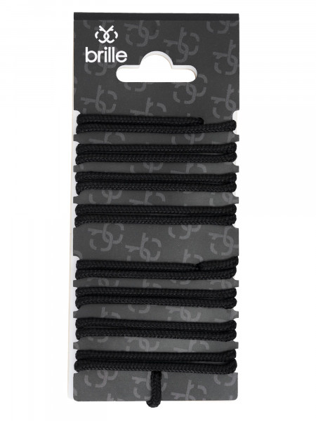 BRILLE | Връзки за обувки кръгли - Black - 110cm