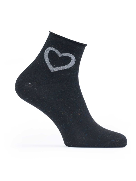 BRILLE | Чорапи Ankle Heart x1, черен