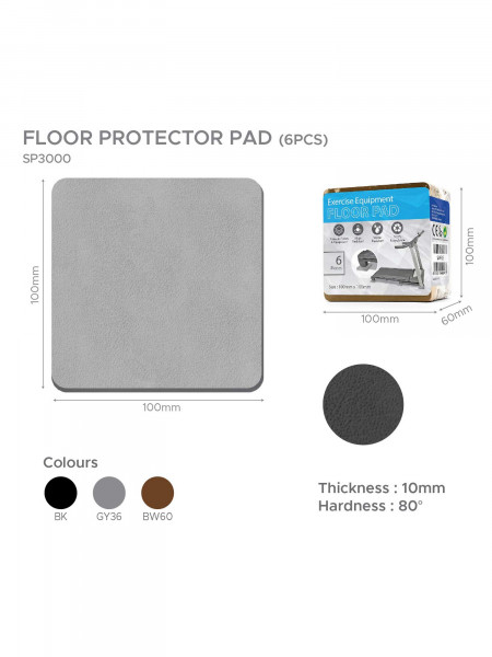 ORION | Set of pads for under the appliance, 6 pcs., 10 x 10 cm