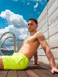BRILLE | Плувни шорти Sunny Beach, зелен - Img 3