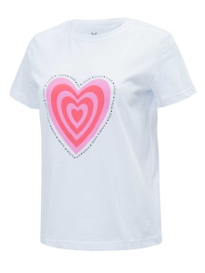 BRILLE | Тениска PINK HEARTS, бял - Img 1