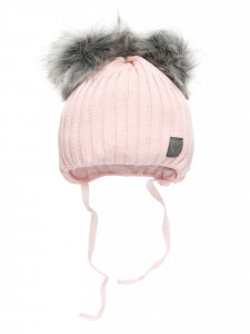 GLASSES | Children's winter hat, PINK - Img 1