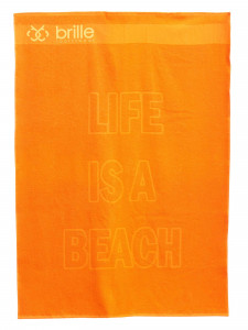 GLASSES | Beach towel Life is a Beach 100/150 - Orange - Img 1