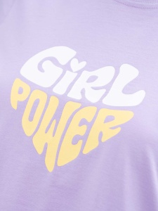 BRILLE | Тениска GIRL POWER, лилав - Img 3