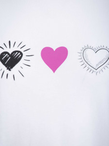BRILLE | Тениска HEART GRAPHIC, бял - Img 3