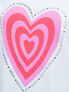 BRILLE | Тениска PINK HEARTS, бял - Img 3