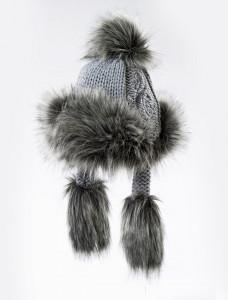 GLASSES | Women's winter hat, GRAY - Img 1