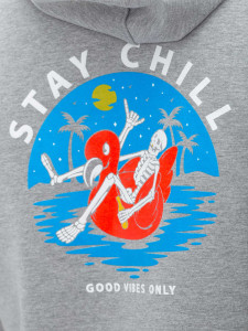 BRILLE | Суитшърт Stay Chill Hoody, сив - Img 4