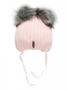 GLASSES | Children's winter hat, PINK - Img 2