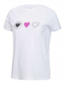 BRILLE | Тениска HEART GRAPHIC, бял - Img 1