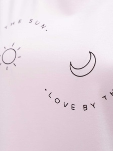 BRILLE | Тениска MOON&SUN, розов - Img 3