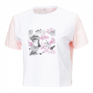 BRILLE | Women's T-shirt Flowers, White