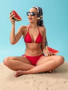 BRILLE | Бански 2 части SELENA, червен - Img 3