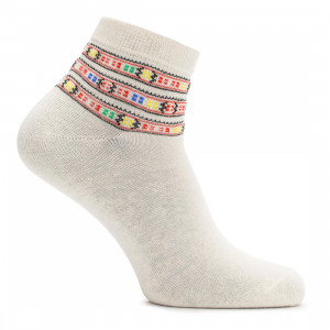 BRILLE | Socks Ethno x1, White