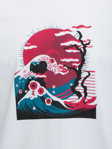 BRILLE | Тениска Japan Wave, бял - Img 3
