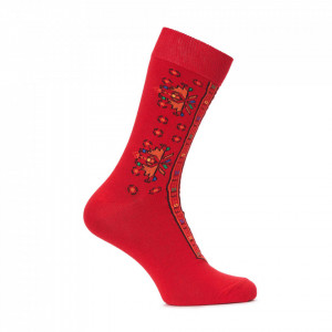 BRILLE | Socks Ethno x1, Red