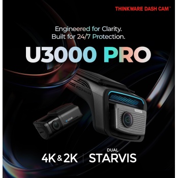 Cameră de bord duală Thinkware U3000-PRO 2ch, senzori Sony Starvis 2, rezolutie 4K frontală și 2K spate, 64GB - Img 6