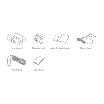 Cameră auto de bord 4K, față-spate, 128Gb card inclus, funcție ADAS plus, aplicație smartmobile și PC, inteligență artificială pentru monitorizarea temperaturii de funcționare, garanție 3 ani, FINEVU, model GX4K-2CH-128G - Img 7