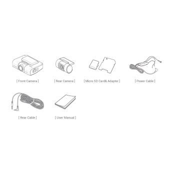 Cameră auto de bord 4K, față-spate, 64Gb card inclus, funcție ADAS plus, aplicație smartmobile și PC, inteligență artificială pentru monitorizarea temperaturii de funcționare, garanție 3 ani, FINEVU, model GX4K-2CH-64G - Img 6