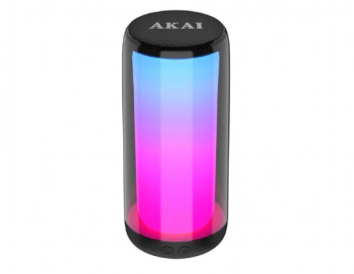 Boxa portabila Akai CS2 GLOW 10W, negru